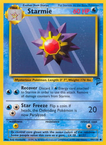 Starmie Base Set 2 Pokemon Card