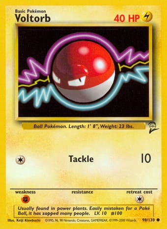 Voltorb Base Set 2 Pokemon Card