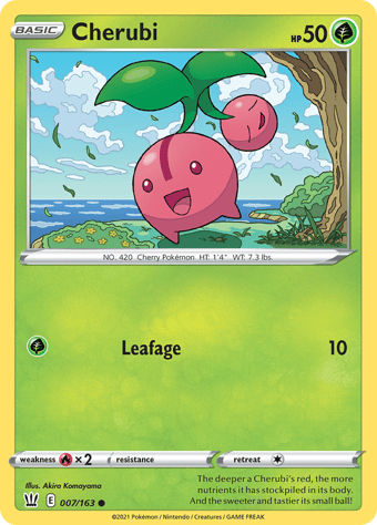Cherubi Battle Styles Pokemon Card