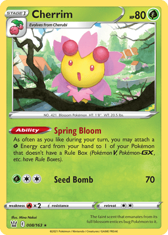 Cherrim Battle Styles Pokemon Card