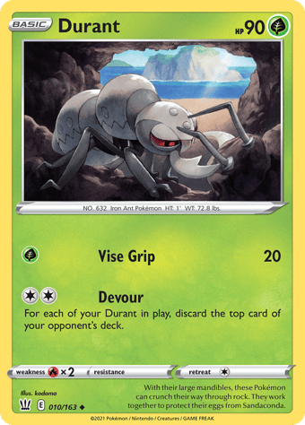Durant Battle Styles Pokemon Card