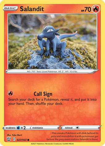 Salandit Battle Styles Pokemon Card