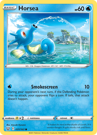 Horsea Battle Styles Pokemon Card