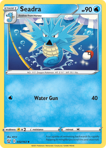 Seadra Battle Styles Pokemon Card