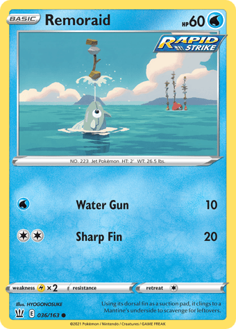 Remoraid Battle Styles Pokemon Card