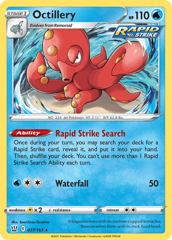 Octillery Battle Styles Pokemon Card