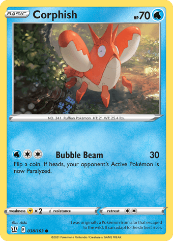 Corphish Battle Styles Pokemon Card