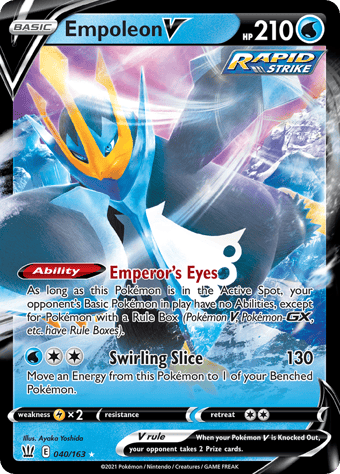 Empoleon V Battle Styles Pokemon Card