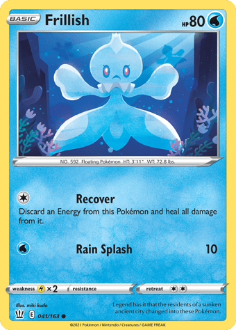 Frillish Battle Styles Pokemon Card