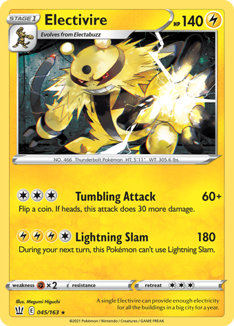 Electivire Battle Styles Pokemon Card