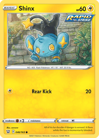 Shinx Battle Styles Pokemon Card