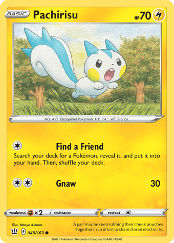 Pachirisu Battle Styles Pokemon Card