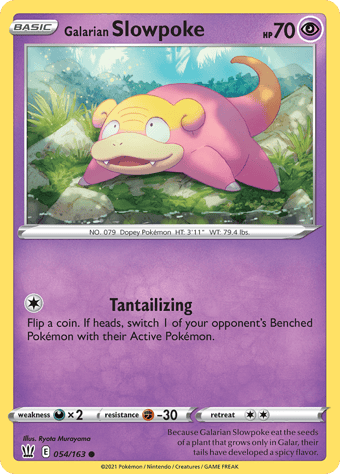 Galarian Slowpoke Battle Styles Pokemon Card