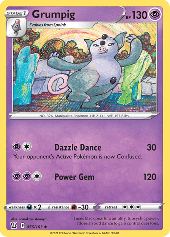Grumpig Battle Styles Pokemon Card