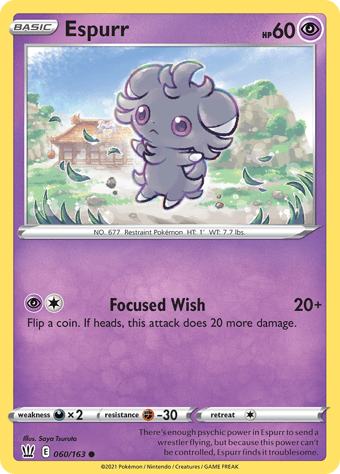 Espurr Battle Styles Pokemon Card