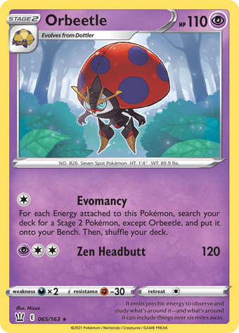 Orbeetle Battle Styles Pokemon Card