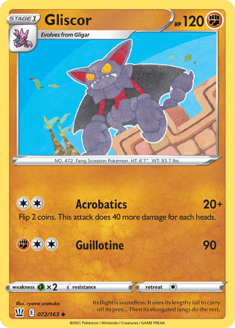 Gliscor Battle Styles Pokemon Card