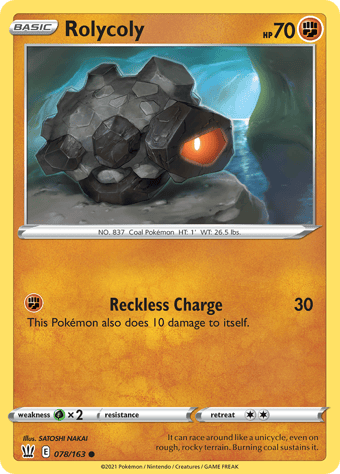 Rolycoly Battle Styles Pokemon Card