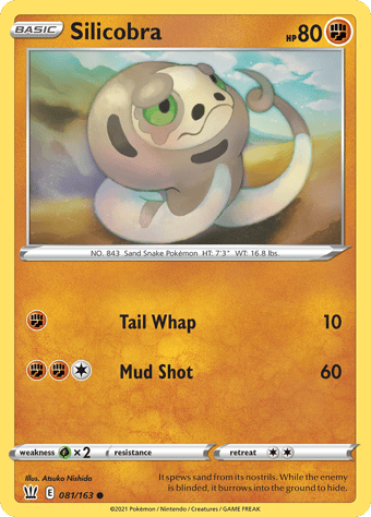 Silicobra Battle Styles Pokemon Card