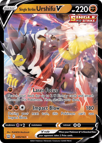 Single Strike Urshifu V Battle Styles Pokemon Card