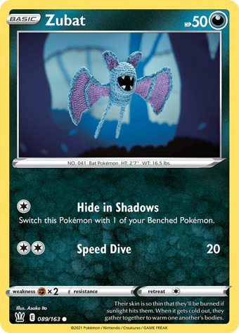 Zubat Battle Styles Pokemon Card