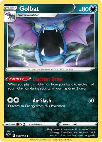Golbat Battle Styles Pokemon Card