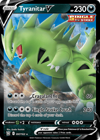 Tyranitar V Battle Styles Pokemon Card