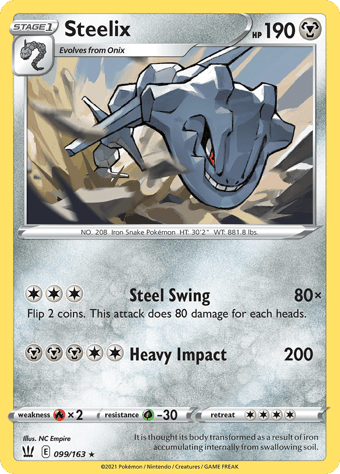Steelix Battle Styles Pokemon Card