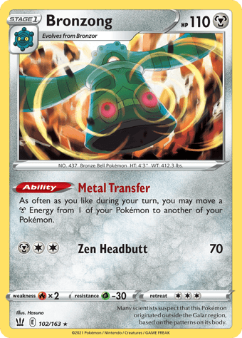 Bronzong Battle Styles Pokemon Card