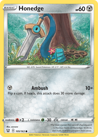 Honedge Battle Styles Pokemon Card