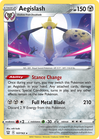 Aegislash Battle Styles Pokemon Card
