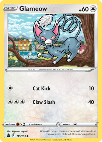 Glameow Battle Styles Pokemon Card