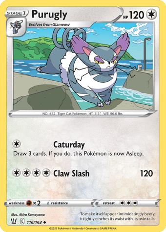 Purugly Battle Styles Pokemon Card