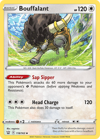 Bouffalant Battle Styles Pokemon Card