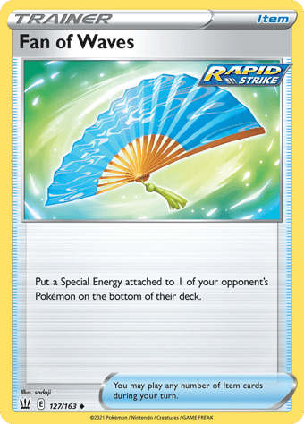 Fan of Waves Battle Styles Pokemon Card