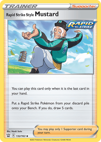 Rapid Strike Style Mustard Battle Styles Pokemon Card