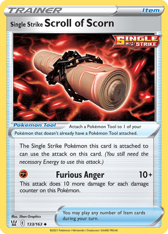 Single Strike Scroll of Scorn Battle Styles Pokemon Card