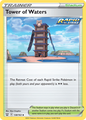 Tower of Waters Battle Styles Pokemon Card