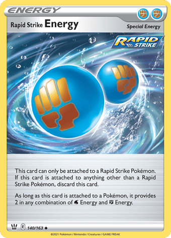 Rapid Strike Energy Battle Styles Pokemon Card