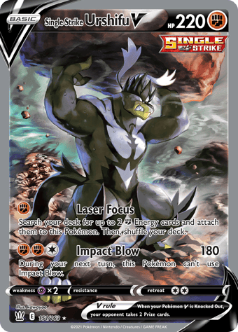 Single Strike Urshifu V Battle Styles Pokemon Card