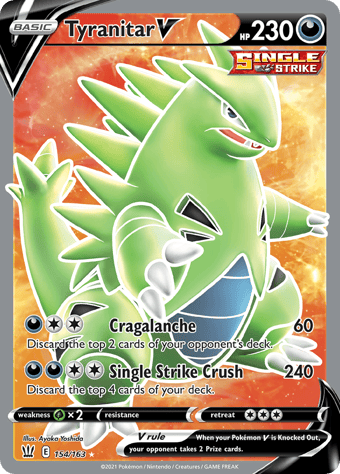 Tyranitar V Battle Styles Pokemon Card