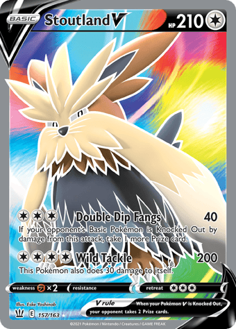 Stoutland V Battle Styles Pokemon Card
