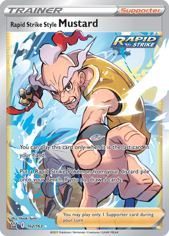 Rapid Strike Style Mustard Battle Styles Pokemon Card