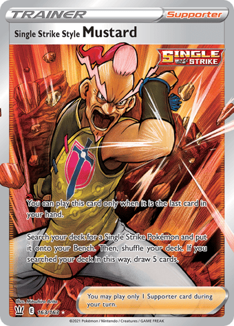 Single Strike Style Mustard Battle Styles Pokemon Card