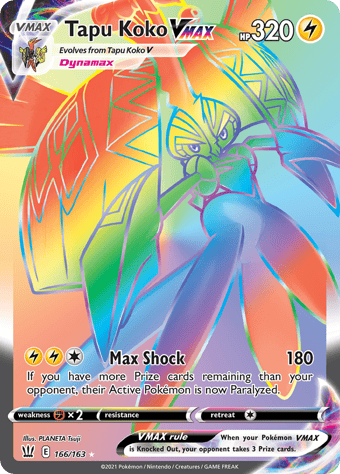 Tapu Koko VMAX Battle Styles Pokemon Card