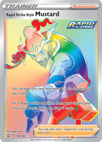 Rapid Strike Style Mustard Battle Styles Pokemon Card