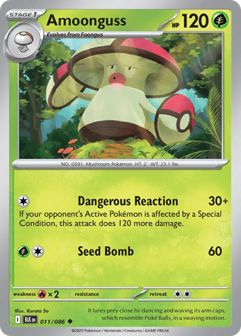 Amoonguss Black Bolt Pokemon Card