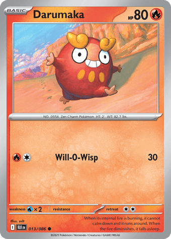 Darumaka Black Bolt Pokemon Card