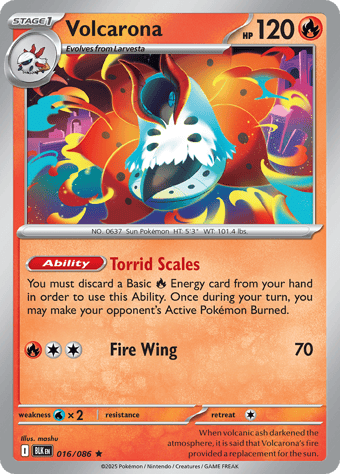 Volcarona Black Bolt Pokemon Card