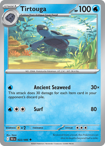 Tirtouga Black Bolt Pokemon Card